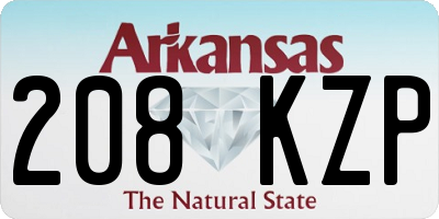 AR license plate 208KZP