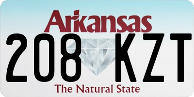 AR license plate 208KZT