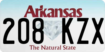 AR license plate 208KZX