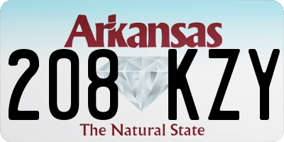 AR license plate 208KZY