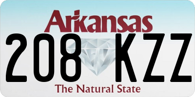 AR license plate 208KZZ
