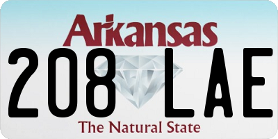 AR license plate 208LAE