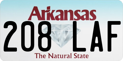 AR license plate 208LAF