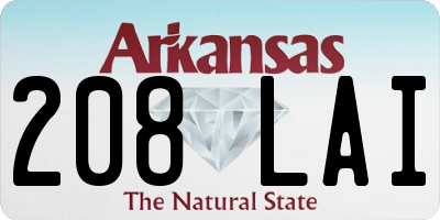 AR license plate 208LAI