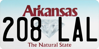 AR license plate 208LAL