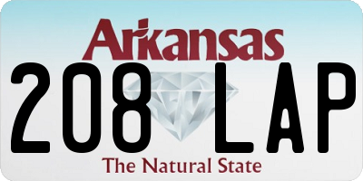 AR license plate 208LAP