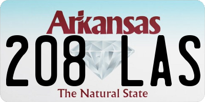 AR license plate 208LAS