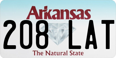 AR license plate 208LAT