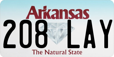 AR license plate 208LAY