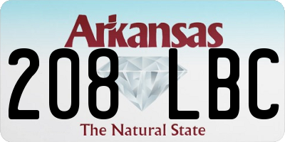 AR license plate 208LBC