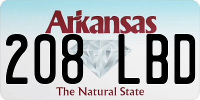 AR license plate 208LBD