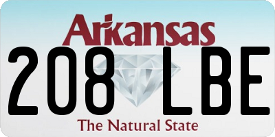 AR license plate 208LBE