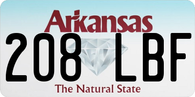 AR license plate 208LBF