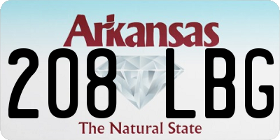 AR license plate 208LBG