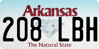 AR license plate 208LBH