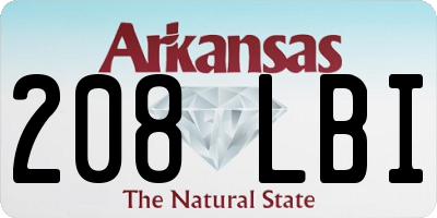 AR license plate 208LBI