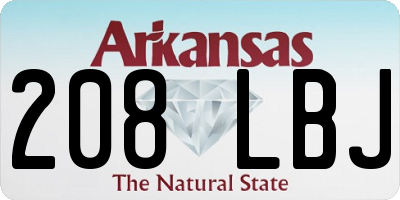 AR license plate 208LBJ