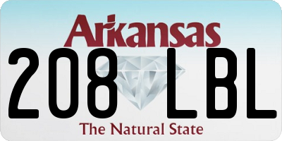 AR license plate 208LBL