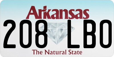 AR license plate 208LBO