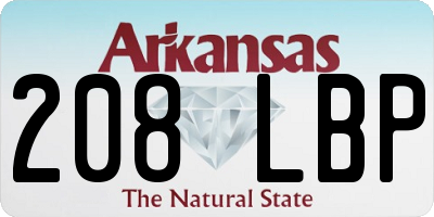 AR license plate 208LBP
