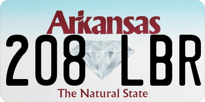 AR license plate 208LBR