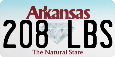 AR license plate 208LBS