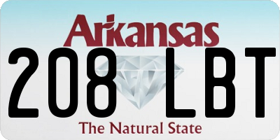 AR license plate 208LBT