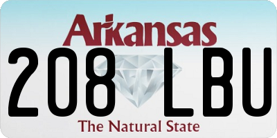 AR license plate 208LBU