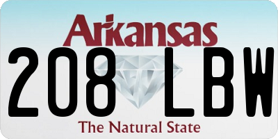 AR license plate 208LBW