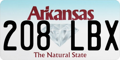 AR license plate 208LBX