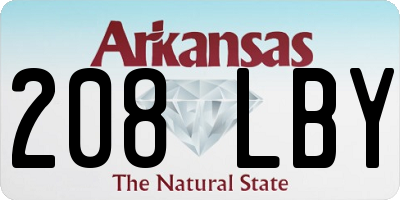 AR license plate 208LBY