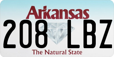 AR license plate 208LBZ