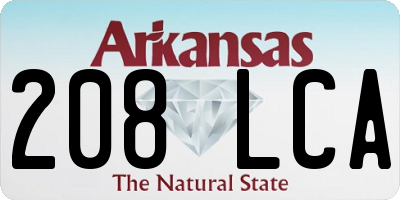 AR license plate 208LCA