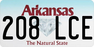 AR license plate 208LCE