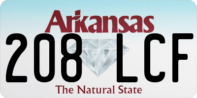 AR license plate 208LCF