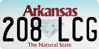 AR license plate 208LCG