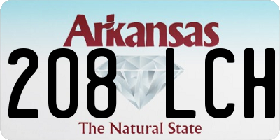 AR license plate 208LCH