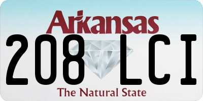 AR license plate 208LCI