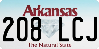 AR license plate 208LCJ