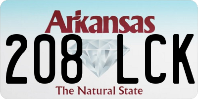 AR license plate 208LCK