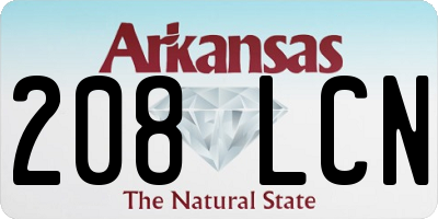 AR license plate 208LCN
