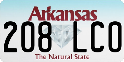 AR license plate 208LCO