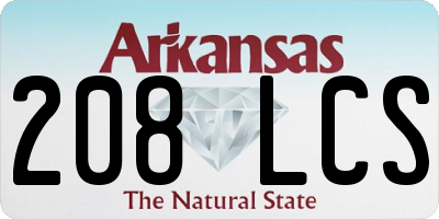 AR license plate 208LCS
