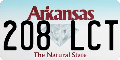 AR license plate 208LCT