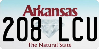 AR license plate 208LCU
