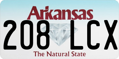 AR license plate 208LCX
