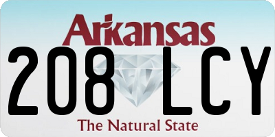 AR license plate 208LCY