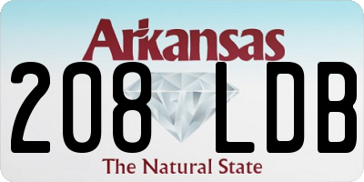 AR license plate 208LDB