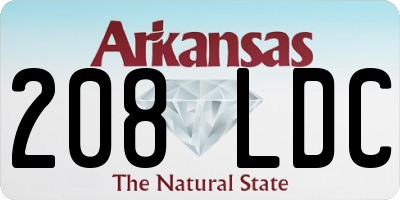 AR license plate 208LDC