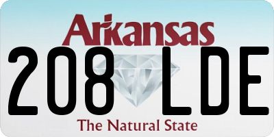 AR license plate 208LDE